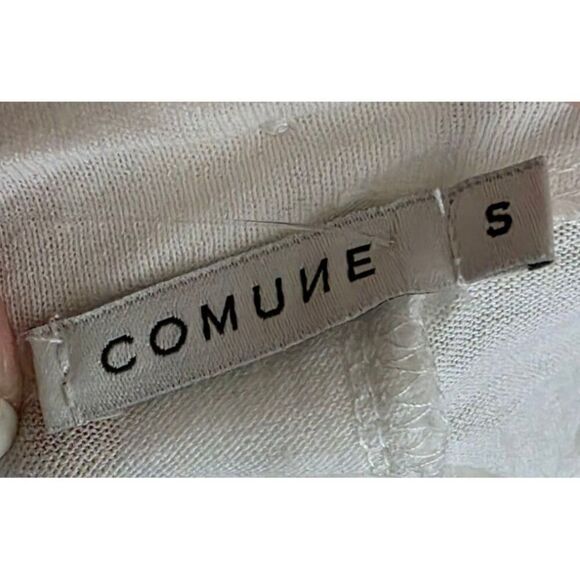 Comune Ruffle Straps Cropped Button Detail Summer Top Womens S White - Picture 5 of 7